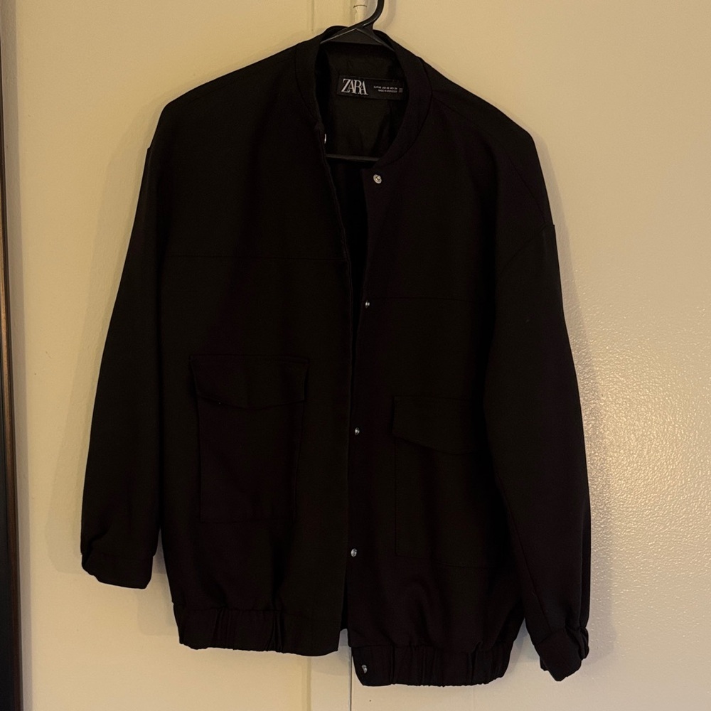 Zara black Bomber Jacket